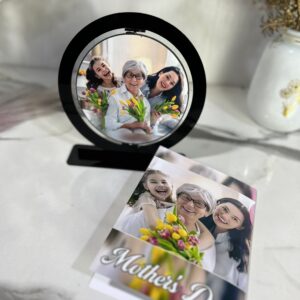 Round Mother's Day Acrylic Frame